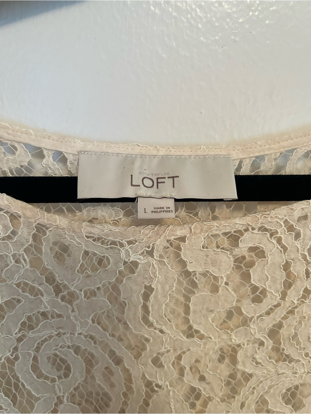 LOFT Cream Lace top